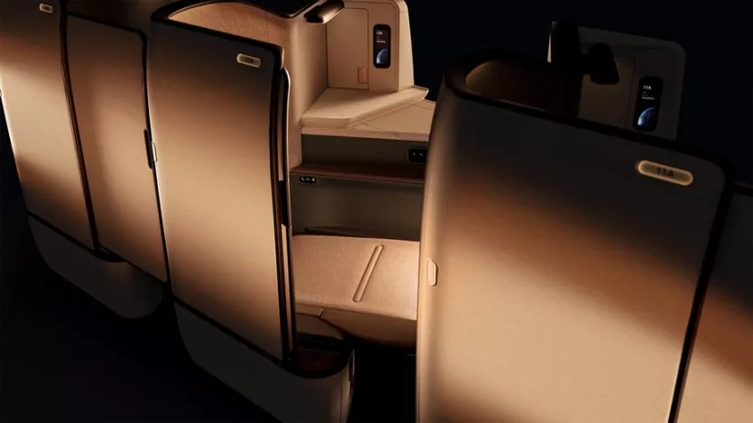 The new Cathay Pacific premium economy seat (credit Julian Gregory)