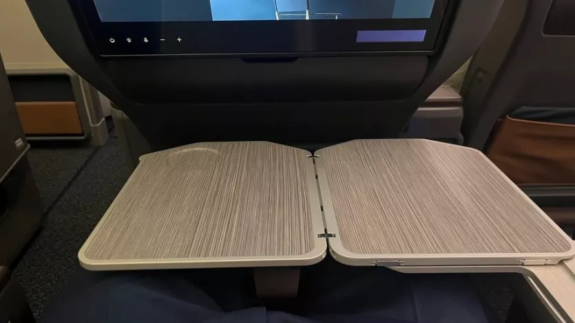 The new Cathay Pacific premium economy seat (credit Julian Gregory)