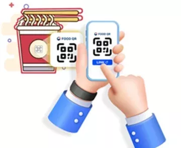 푸드 QR 코드 이미지