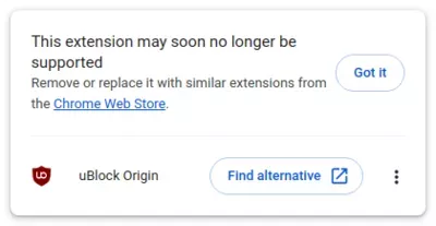 구글 크롬 확장 지원 중단 예고 관련 이미지입니다.